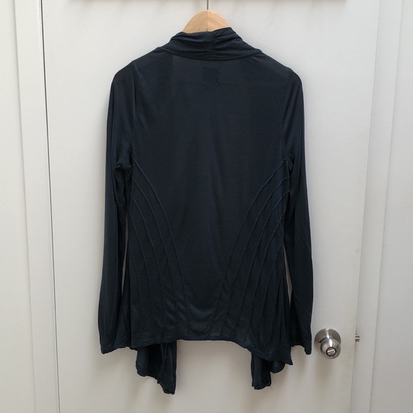 Deletta - Lightweight cascading cardigan - dark teal green - large - Picture 2 of 8